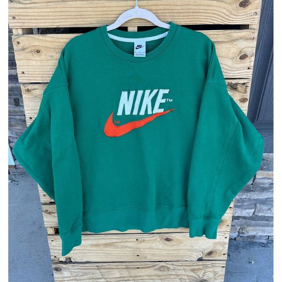 nike green crewneck vintage
